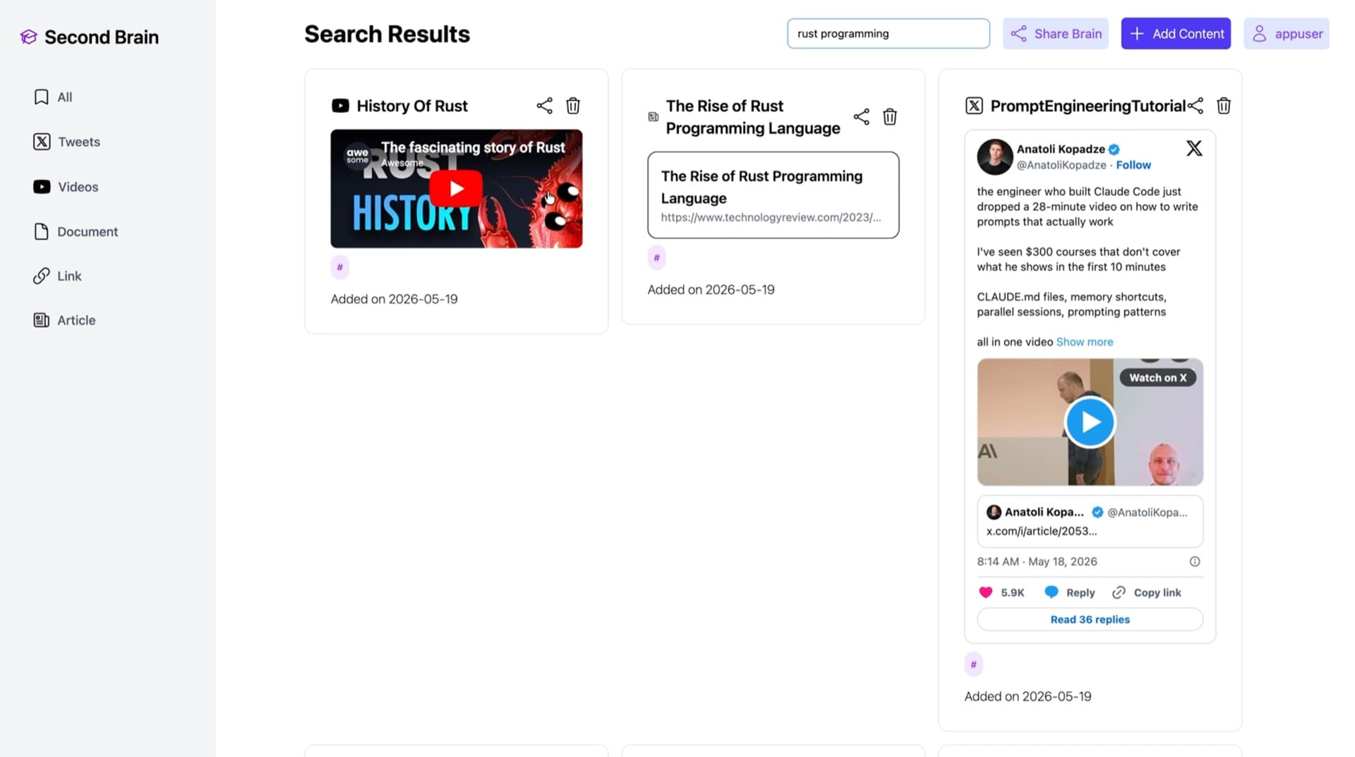 Second Brain screenshot 10