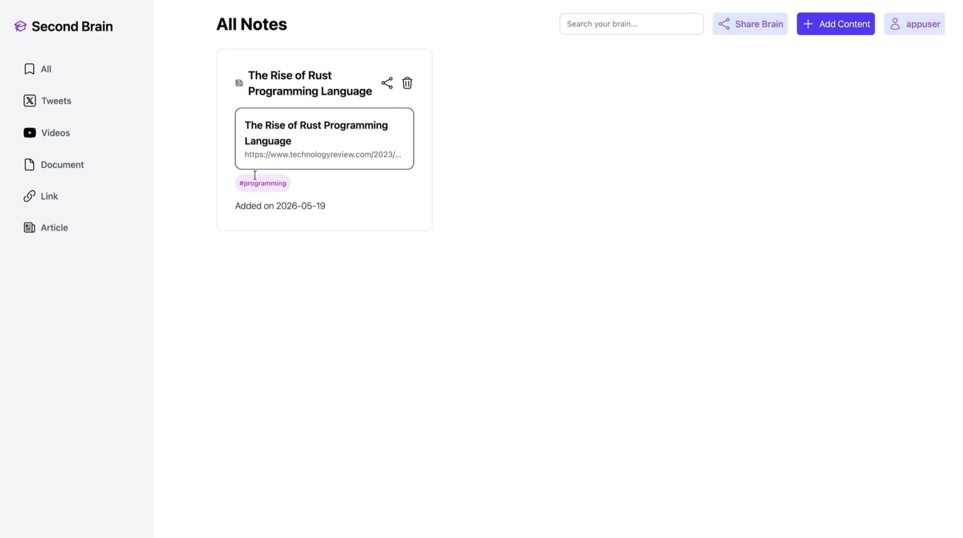 Second Brain screenshot 9