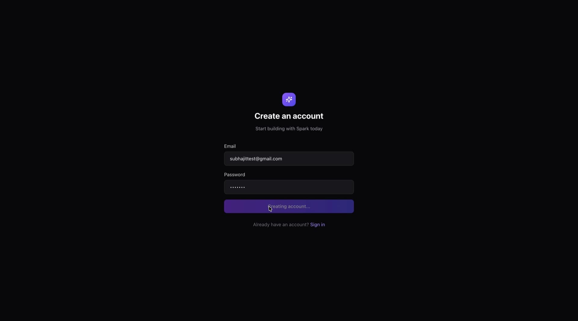 .spark screenshot 2